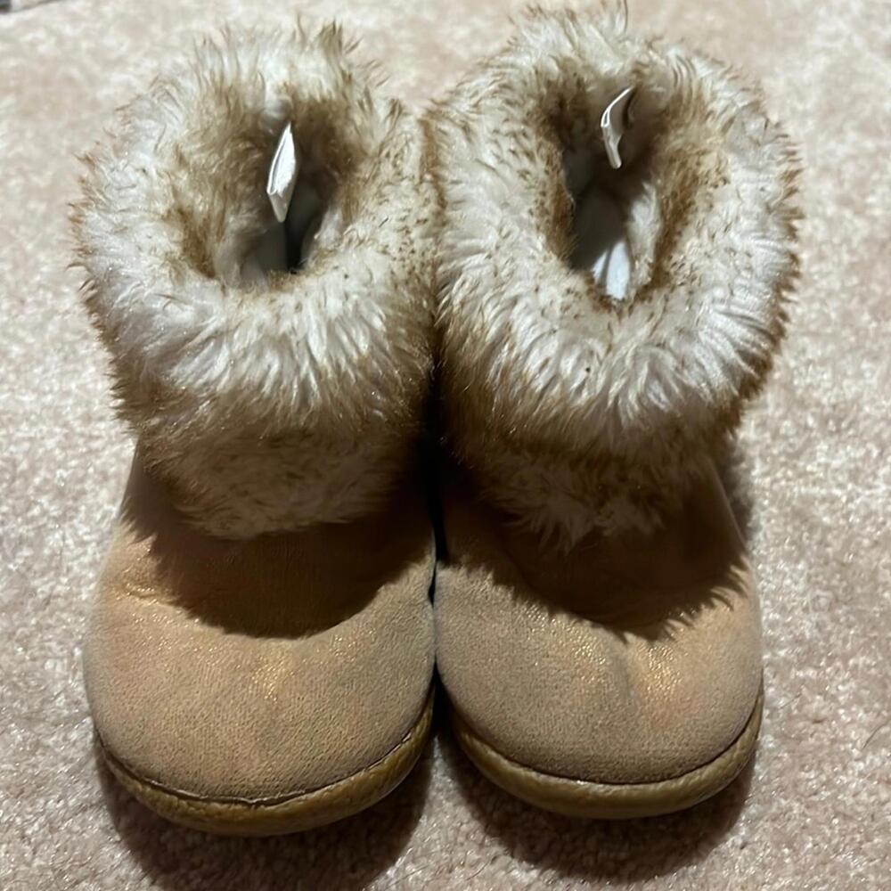Fur Lined Tan Boots for Babies